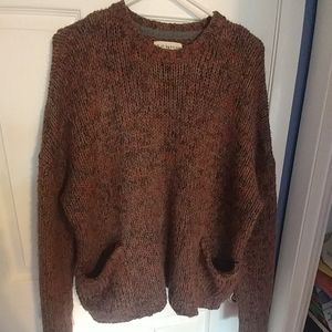 Chunky knit drop shoulder sweater